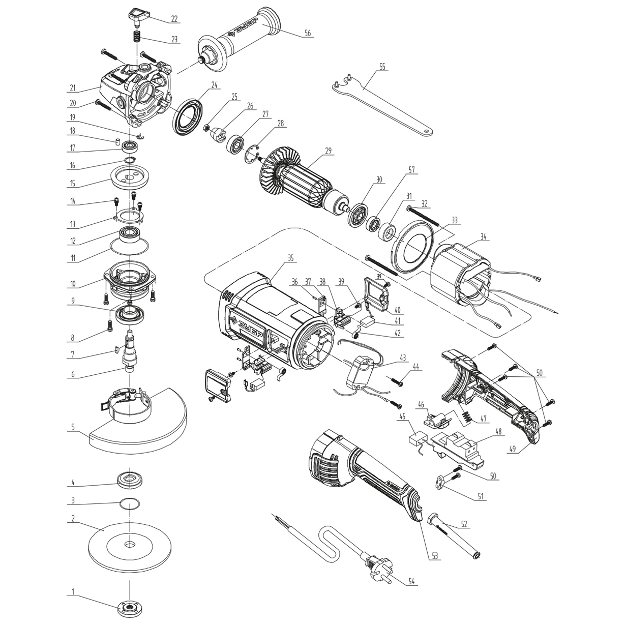 УШМ (Болгарка), 180 мм, компакт УШМ-П180-2000 П