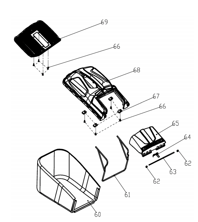 3 ТРАВОСБОРНИК Газонокосилка CHAMPION LM5346E