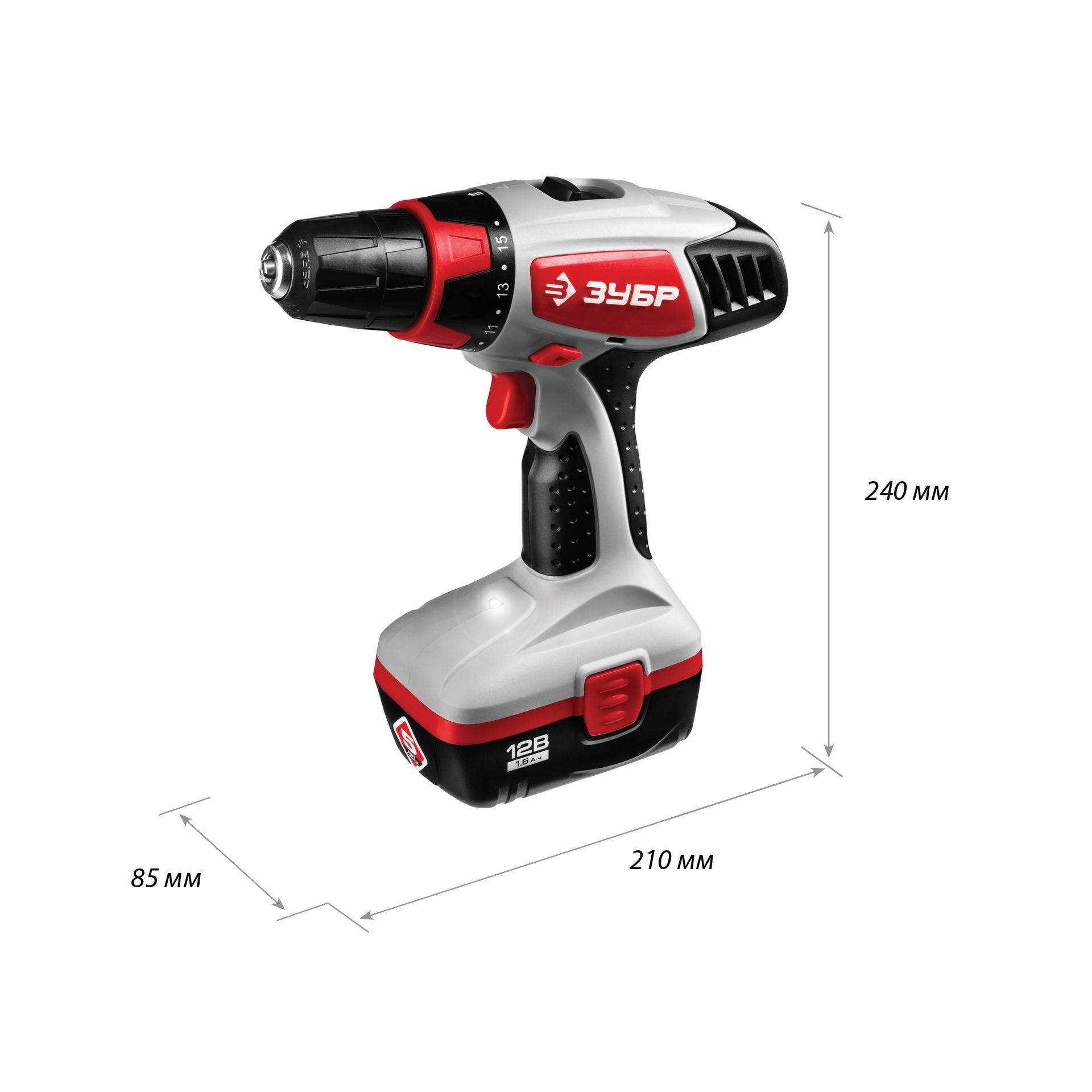 Дрель - шуруповерт, 2 АКБ ЗДА-12-2 КИН