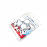 Ручки для плит БЕЛЫЕхром (компл.4шт. D35, H21mm) Универсальные